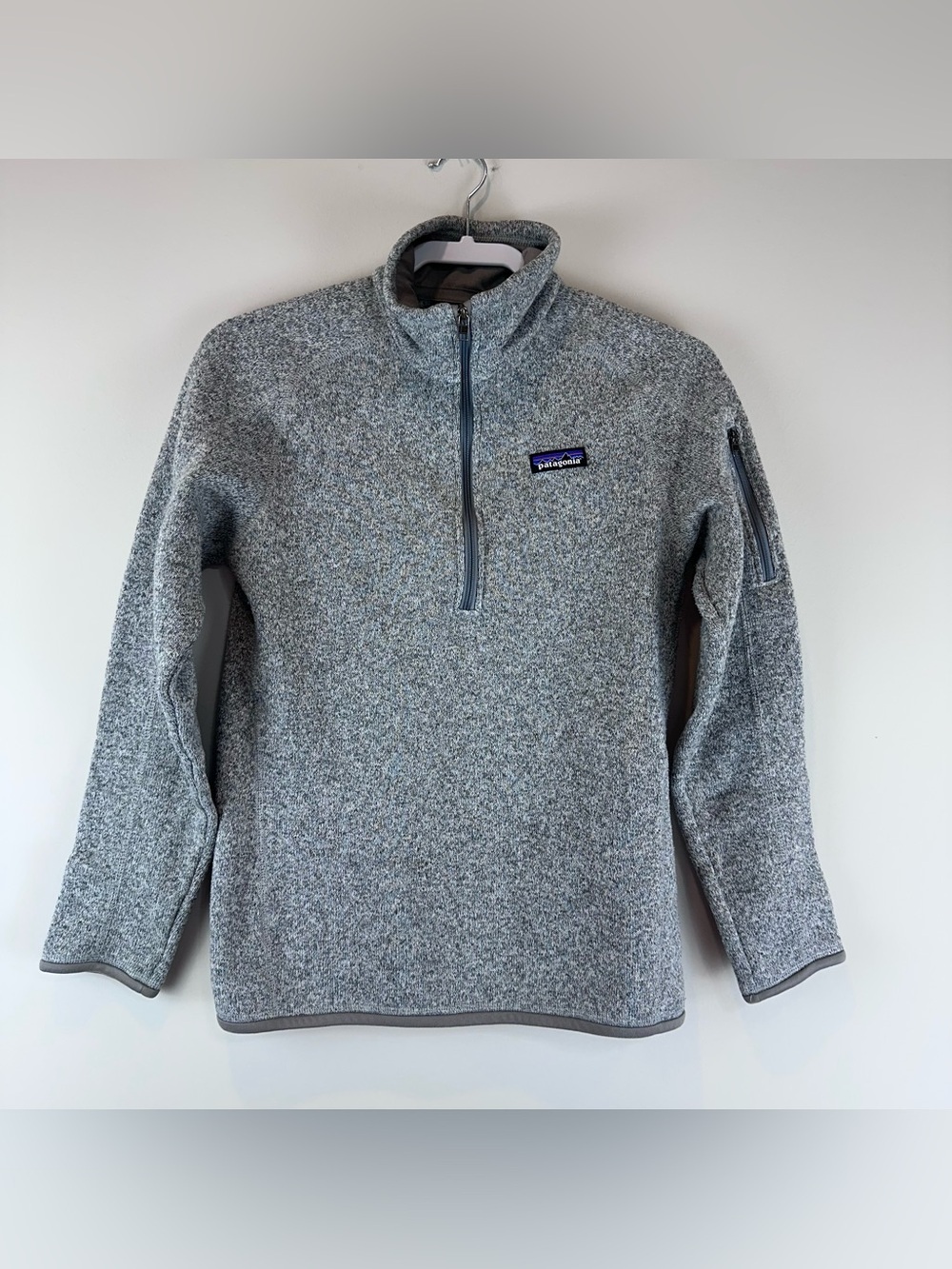 Patagonia Women’s Gray Outdoors Winter Better Sweater 1/4 Zip Pullover Medium